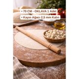 Şimdibeğen Ahşap Hamur Oklavası 70 cm KALIN OKLAVA