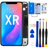 SIMDOG iPhone XR LCD Ekran Değiştirme 6,1 inç (Model A1984, A2105, A2106, A2108) Ekran dijitalleştirici Montaj Dokunmatik Ekran, Çerçeve Montaj Onarım Aracı