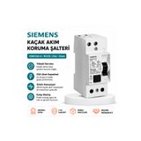 SIMENS Monofaze 25A 30Ma Kaçak Akım Koruma Rölesi