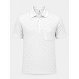 Simenti Polo Yaka Klasik Fit Kısa Kol Erkek Desenli Tişört 7650 - Beyaz - XL