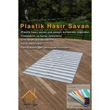 Simerev Halı Hasır Savan Mat Plaj Kamp Piknik Bahçe Balkon Teras Yıkanabilir Katlanabilir Kilim - 150 x 210 cm - Gri