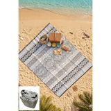 SİMEREV HALI HOME CONSEPT XL 10 - 12 Kişilik Plastik Hasır Halı Katlanabilir Çift Taraflı Yıkanabilir Plaj Kamp Piknik Karavan Halısı Kilim