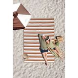Simerev Halı Plastik Halı Katlanabilir Çift Taraflı Plaj Kamp Piknik Balkon Hasır Mat Savan Karavan Halısı Kilim - 180 x 270 cm - Krem