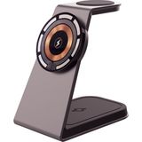 Simex 15W Kablosuz Hızlı Şarj Standı 3in1 - iPhone AirPods Watch Uyumlu - Hızlı Şarj İstasyonu SPS-13 - Magsafe Telefon Tutucu - Siyah