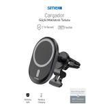 Simex 360° Manyetik Araç İçi Kablosuz Şarj Cihazı 15W - Güçlü Mıknatıslı Telefon Tutucu - Cargador