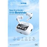 Simex Dijital Dokunmatik Ekranlı ANC/ENC Özellikli Bluetooth Kulaklık İos Android Tüm Telefonlara Uyumlu