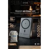 Simex iPhone 10000mAh MagSafe 20W Kablosuz Powerbank Şarj Cihazı Taşınabilir 17 16 15 14 13 12 Pro Max