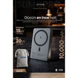 Simex iPhone Qi2 10000mAh MagSafe 20W Kablosuz Powerbank Şarj Cihazı Taşınabilir 17 16 15 14 13 12 Pro Max