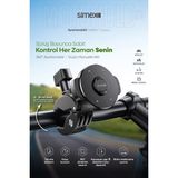 Simex Motosiklet, Bisiklet, Scooter, ATV Uyumlu 360° Gidon Bağlantılı, Tak Çıkar Telefon Tutucu ST-213 - 0 - Siyah