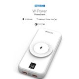 Simex Powerbank 10000mAh Dahili Kablolu 22,5W 15W Magnetic Wireless S-33 W-Power Beyaz