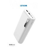 Simex Ware 20.000 mAh Dijital Ekranlı Powerbank - Dual Şarj, Type-C & Micro USB, Hızlı Şarj Destekli - Beyaz, 049500