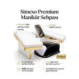 Simexo Gold Manikür sehpası telefon standlı