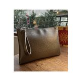 Simfa Kadın Fermuarlı Astarlı Deri Portföy Clutch El / Makyaj Çantası Organizer