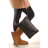 Simfa Kapitone Siyah Clutch / Portföy Çanta 1. Kalite Fermuar ile Geniş ve Kullanışlı