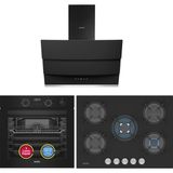 Simfer 0+10 Fonksiyon Steam Master Siyah 3'Lü Ankastre Set ( 8244 Fırın - 3750 Ocak - 8678 Davlumbaz)
