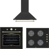 Simfer 0+8 Fonksiyon Retro Siyah Multi Turbo 3'Lü Ankastre Set (8257 Fırın + 3325 Ocak + 9612 Davlumbaz)