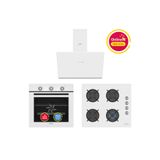 Simfer 0+8 Fonksiyon Trend Mekanik Beyaz Power Turbo 3'lü Ankastre Set (Fırın + Ocak + Davlumbaz)