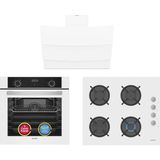 Simfer 0+9 Fonksiyon Airfry Beyaz 3'lü Ankastre Set (8216 Fırın + 3507 Ocak + 8707 Davlumbaz) A Enerji Sınıfı Modern Mutfak Uyumlu