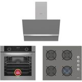 Simfer 0+9 Fonksiyon Airfry Gri 3'lü Ankastre Set (8217 Fırın + 3538 Ocak + 8740 Davlumbaz) - Siyah
