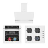 Simfer 10 Fonksiyon Airfry Beyaz 3'Lü Ankastre Set ( Fırın + Ocak + Davlumbaz)