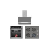 Simfer 10 Fonksiyon Airfry Plus Gri Ankastre Set (8217 Fırın + 3538 Ocak + 8740 Davlumbaz)