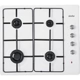 Simfer 3010N Beyaz 4 Gözü Doğalgaz Gazlı Set Üstü Emaye Ocak