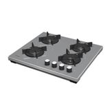 Simfer 3049 4 Gözlü Set Üstü Cam Ocak Gri