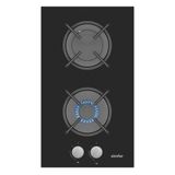 Simfer 3280 Siyah 2G 30 cm Cam Domino Ankastre Doğalgaz Ocak