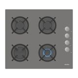 Simfer 3538 NG Gri 60 cm Cam Ankastre Doğalgaz Ocak