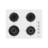 Simfer 3658 3+1 Wok Gözlü 65 CM Cam Ankastre Ocak beyaz