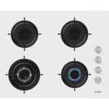 Simfer 3658 3+1 Wok Gözlü 65 cm Cam Ankastre Ocak - Doğalgaz - Beyaz