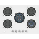 Simfer 3751 4 Gözü Gazlı + 1 Wok Cam Ankastre Ocak, 70 Cm,