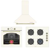 Simfer 8218 - 3326 - 8716 Retro Bej 3'lü Ankastre Set