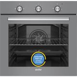 Simfer 8256 0+3 Fonksiyon Mekanik, Gri, Cam, Power Turbo Ankastre Fırın