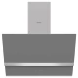 Simfer 8740 60Cm Premium Gri 2 Cam, Inox Dekorlu Davlumbaz