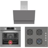 Simfer 9 Fonksiyon Qs Dijital Gri Ankastre Set (8223 Fırın + 3538 Ocak + 8736 Davlumbaz) - Antrasit - Gri