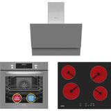 Simfer 9 Fonksiyon Qs Gri Dijital Power Turbo Elektrikli 3'lü Ankastre Set (Fırın + Elektirikli Ocak + Davlumbaz) - Siyah - Gri