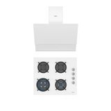 Simfer Premium Beyaz Cam 2'Li Ankastre Set (3509 Ocak + 8704 Davlumbaz)