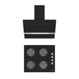 Simfer Premium Siyah Cam 2'Li Ankastre Set (3500 Ocak + 8738 Davlumbaz)