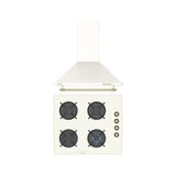 Simfer Retro Bej 2'Li Cam Ankastre Set (Ocak + Davlumbaz)