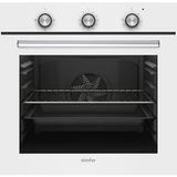Simfer SB8202 Diamond 4 Programlı Beyaz Cam Ankastre Fırın Enerji Tüketimi 0.87 kWh/Çevrim - Krem - 60 lt