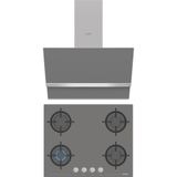 Simfer Steam Gri 2'Li Cam Ankastre Set (Ocak + Davlumbaz)