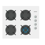 Simfer T3507 4G 60 cm Beyaz Cam Ankastre Doğalgaz Ocak