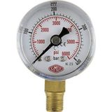 Simga Çap Ø40 mm Alttan Bağlantılı Kuru Tip Manometre - 0-4 bar