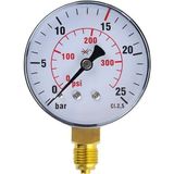 Simga Çap Ø63 mm Alttan Bağlantılı Kuru Tip Manometre - 0-25 bar
