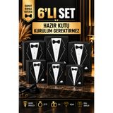 SİMGE KUTU Büyük Boy XXL-6- Söz Nişan Bohça Kutusu - Damat Bohça Kutusu - Çeyiz Kutusu 6'lı Set Mukavva Kutu