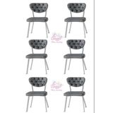 Simge Metal Sandalye Renkli Ayak 6 Li Set Cafe,Restaurant,Mutfak,Salon,Yemek Odasi Sandalyesi