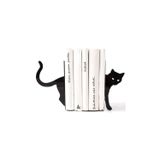 Simge Yapı Dekorasyon Kara Kedi Figürlü Dekoratif Metal Kitap Tutucu, Kitap Desteği