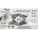 Simidil Design 14 Dns Yumuşak Sünger - 3 cm Kalınlık Yüksek Yoğunluklu 19 Ölçü Seçenekli - Döşemelik Sedir, Minder, Yatak ve Evcil Hayvan Süngerleri - 60 x 60 cm - Gri - Beyaz