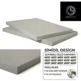 Simidil Design 32 Dns Sert 10 cm Kalınlık Yüksek Yoğunluklu 23 Ölçü Seçenekli-Yatak, Koltuk ve Minder Süngerleri - Gri - 120 x 240 cm